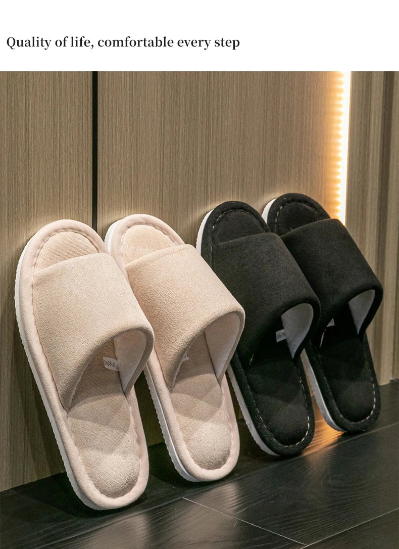 New Men'S Indoor Open Toe  Slippers high quality soft comfortable Home Shoes Indoor Anti-Skid Slippers bedroom No noise - Sun Studio