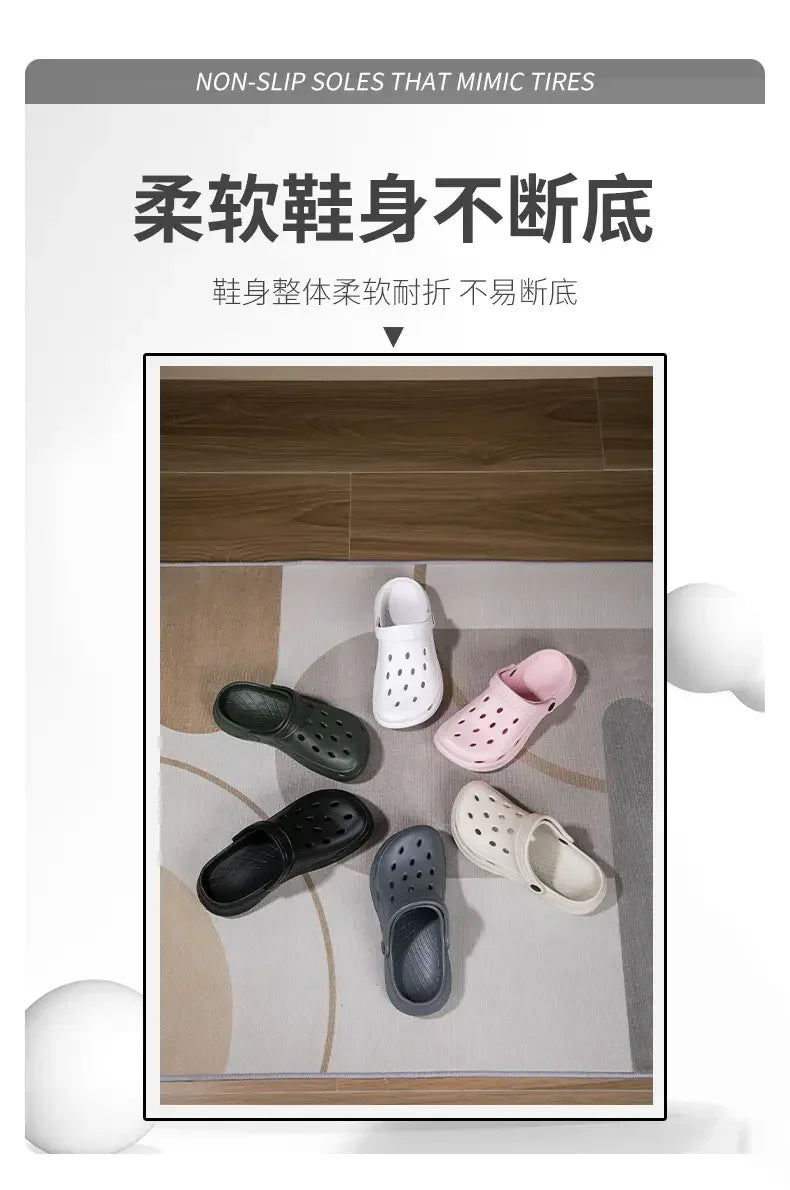 2026Summer Men Clogs Sandals Men's and Women's Leisure Slippers Beach Slides Home Garden Shoes Outdoor Sandals Plus Size46 47 48 - Sun Studio