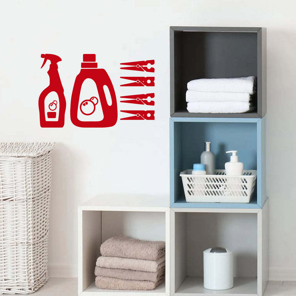 1 pc Laundry room New Wall Decal Art Vinyl Stickers For Home Decor Living Bedroom Decoration Accessories Murals - Sun Studio