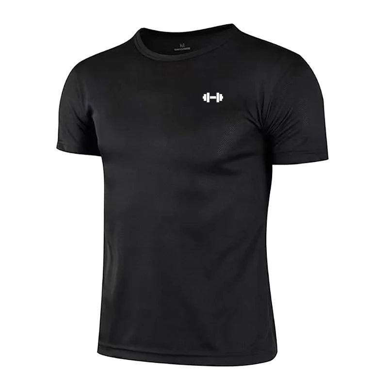 Gym Fitness Muscle Short Sleeve O-Neck Clothing Summer Mesh Breathable Quick Dry Cool T-shirt Mens Bodybuilding Running Shirts - Sun Studio