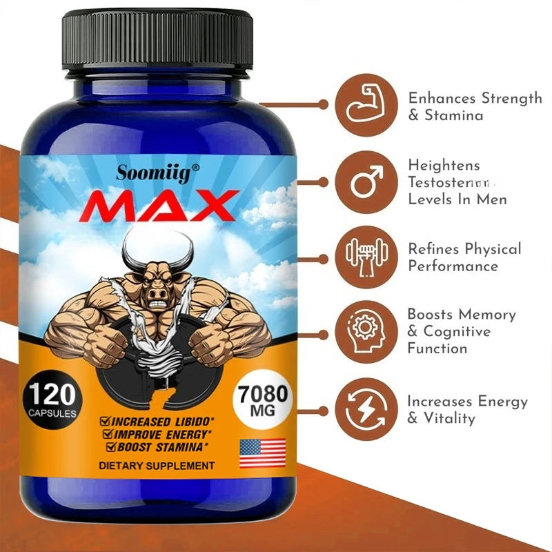 Male Supplement - Support Men Healthy Enhancing Long Lasting Powerful Supplement Capsules - Sun Studio
