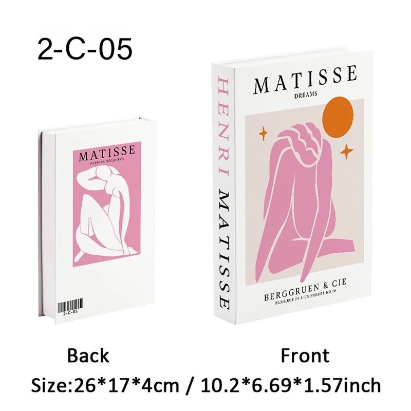 Matisse Fake Books For Decoration Storage Box Abstract Coffee Table Books Luxury Bedroom Decorative Book Bauhaus Boho Home Decor