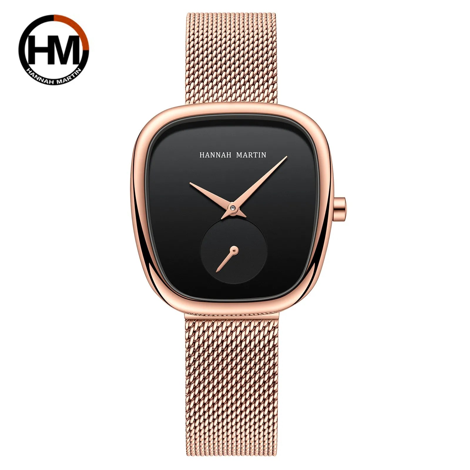 2025 New Women Quartz Wristwatch 34mm Wine Barrel Rose Gold Black Stopwatch Fashionable Minimalist Style Oval Watches for Women - Sun Studio