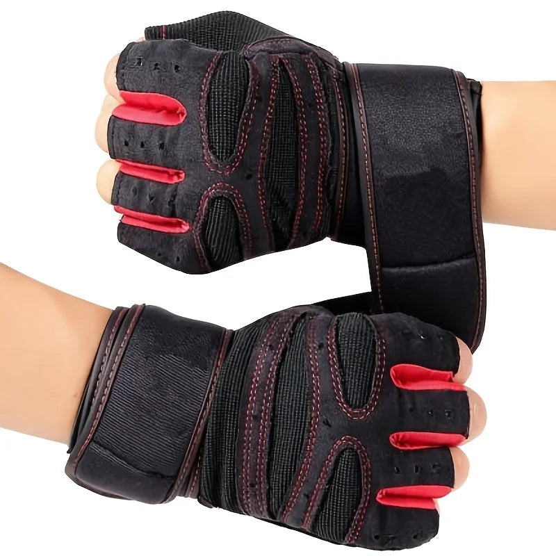 Gym Gloves for Men Women Fitness Weight Lifting Wristband Gloves Body Building Training Sports Exercise Cycling Glove Shockproof - Sun Studio