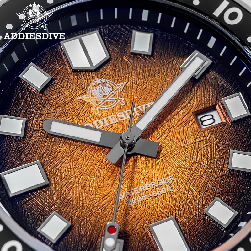 ADDIESDIVE Watch For Man AD2511 Sapphire Glass Window Display BGW9 Luminous 200M waterproof 316L Stainless Steel Quartz Watches - Sun Studio