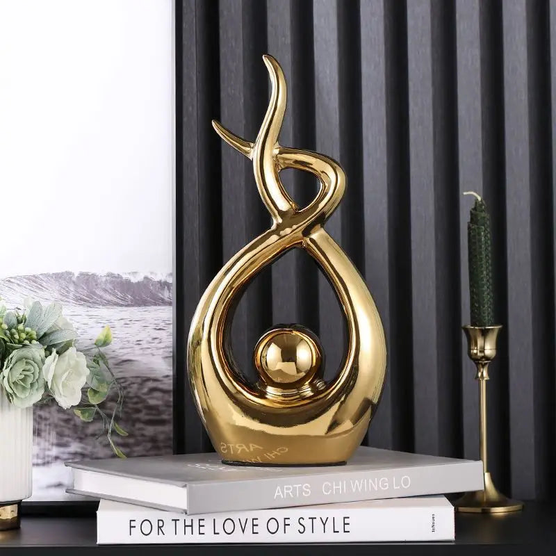 Modern Ceramic Feng Shui Ornaments Attract Wealth And Prosperity Home Living Room TV Cabinet Wine Cabinet Furnishing Decorations - Sun Studio