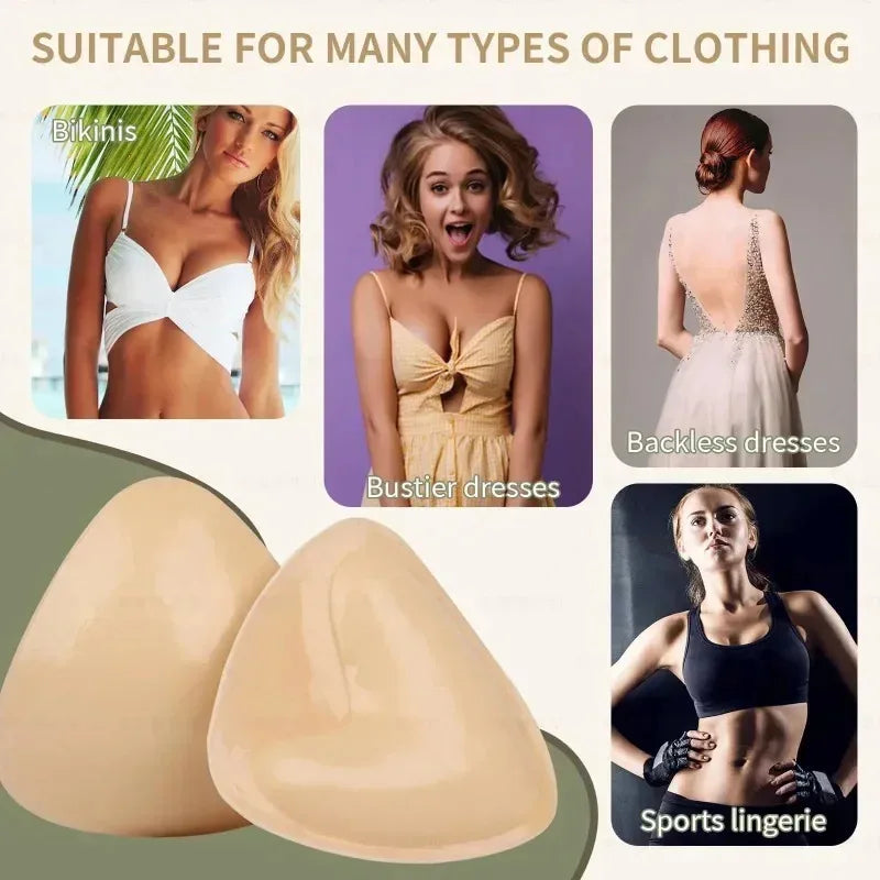 New Double Sided Adhesive Sticky Bra Inserts Push Up Thick Pads Women's Swimsuit Bikini Cup Enhancer - Sun Studio