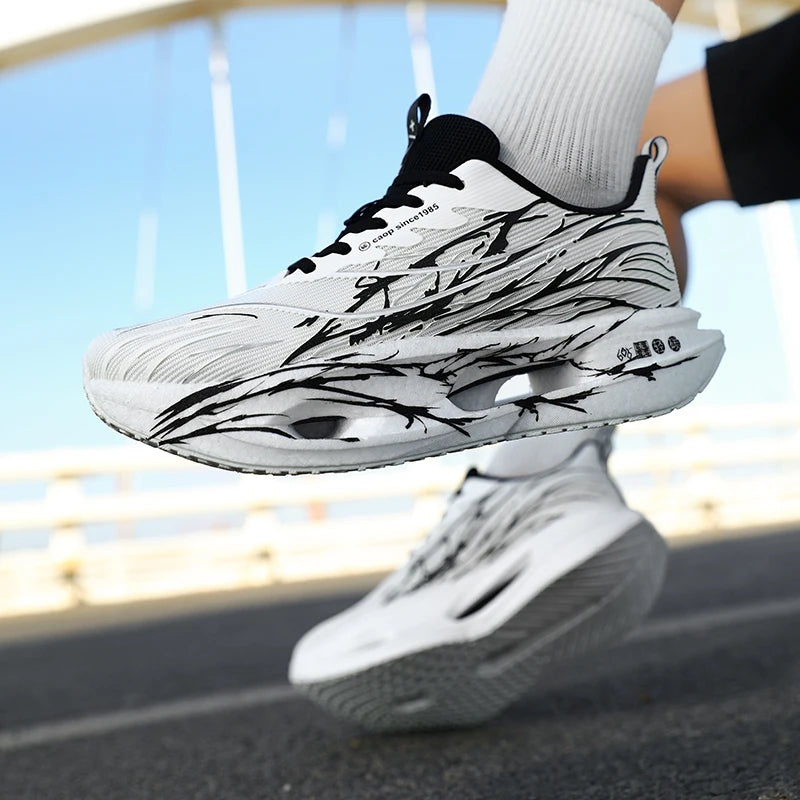 Men Sport Shoes Professional Cushioned Carbon Plate Running Shoes Breathable Couple Casual Sneakers Marathon Athletic Footwear - Sun Studio