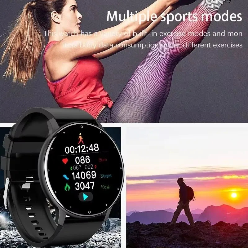 LIGE New Smart Watch Men Sports Fitness Watches Heart Rate Full Touch Screen Bluetooth Call 2026 New Ultra Light Smartwatch Men - Sun Studio