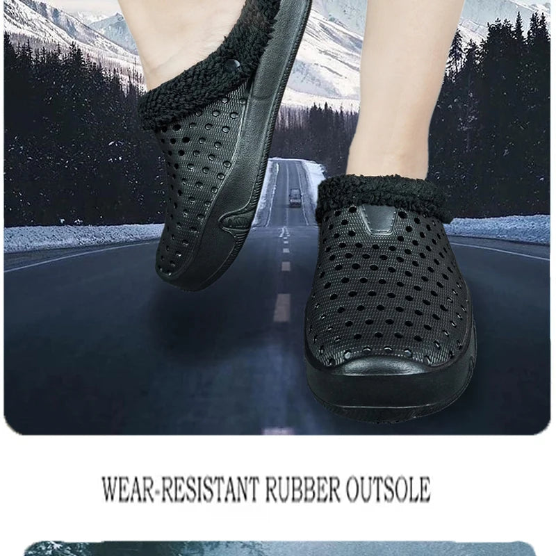 Winter Men Slippers Warm Cotton Shoes Casual Slides EVA Plush Shoes Comfortable Light  Slippers Indoor Shoes For Couple 36-47 - Sun Studio