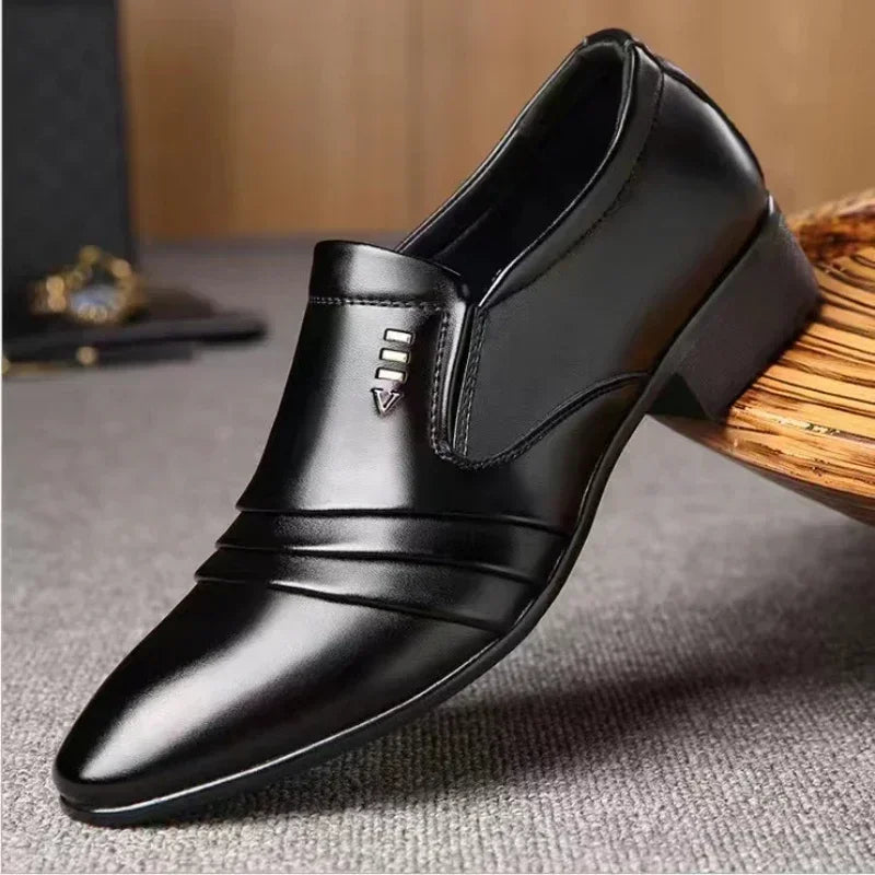 Business Men Dress Shoes Luxury Mens Dress Shoes Patent Leather Oxford for Men Oxfords Footwear High Quality Leather 2025 - Sun Studio