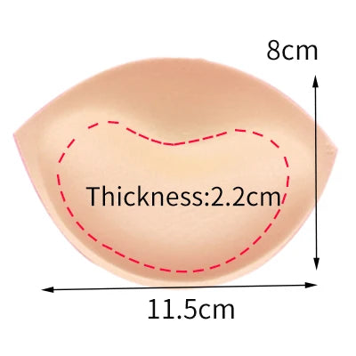 1pair Sponge Inserts In Bra Padded for Swimsuit Breast Push Up Fill Brassiere Breast Patch Pads Women Intimates Accessories - Sun Studio