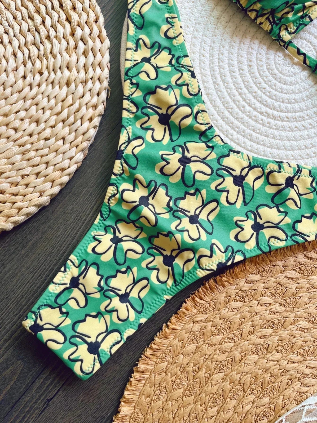 RUOTONSEPT New Sexy Botany Print Bikinis Set Women's Swimsuit Two-piece Triangle Halter Swimwear Bathing Suit Brazilian Biquinis - Sun Studio