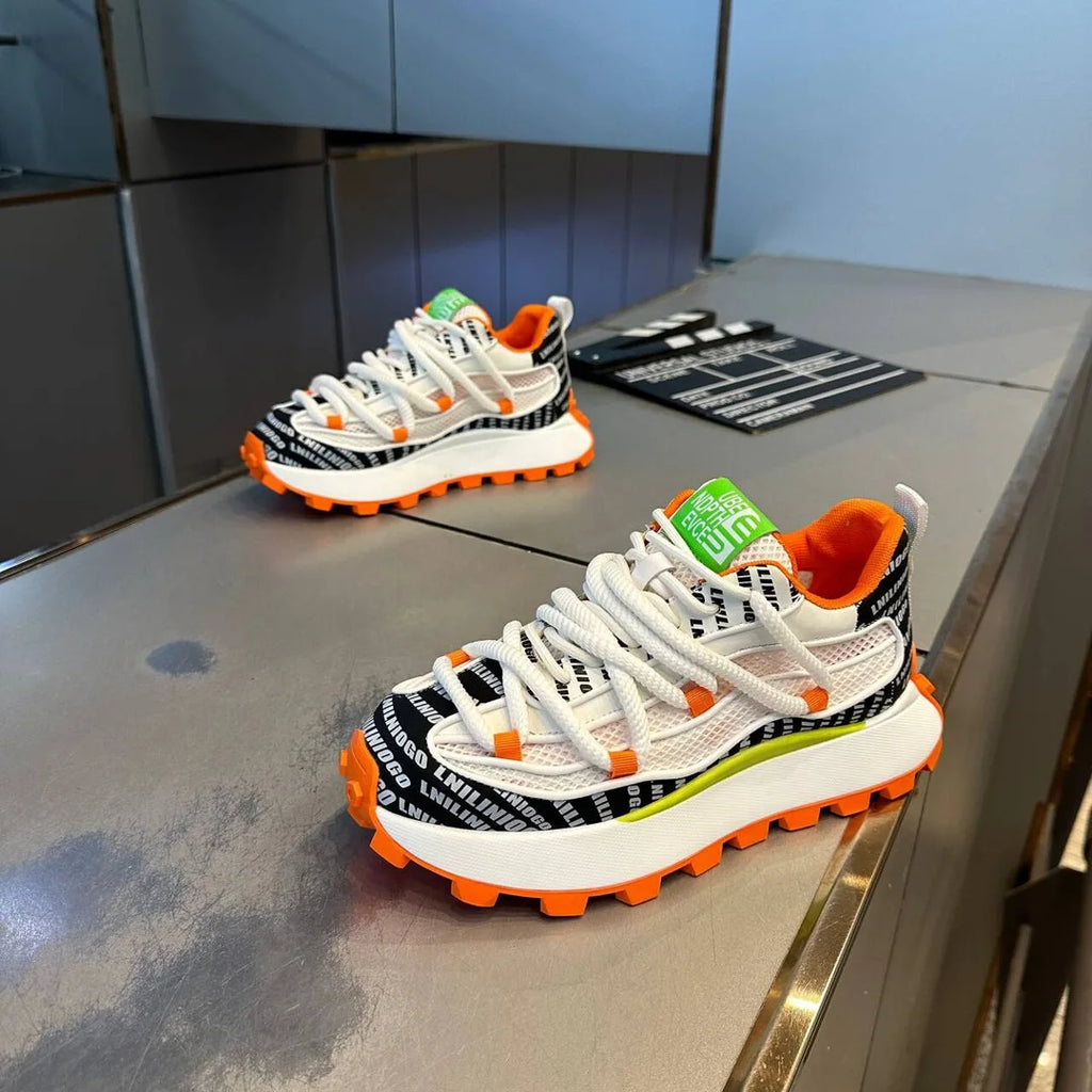 Spring and Autumn New Men's Shoes Thick soled Height Increasing Casual Shoes Comfortable and Breathable Running Sports Shoes - Sun Studio