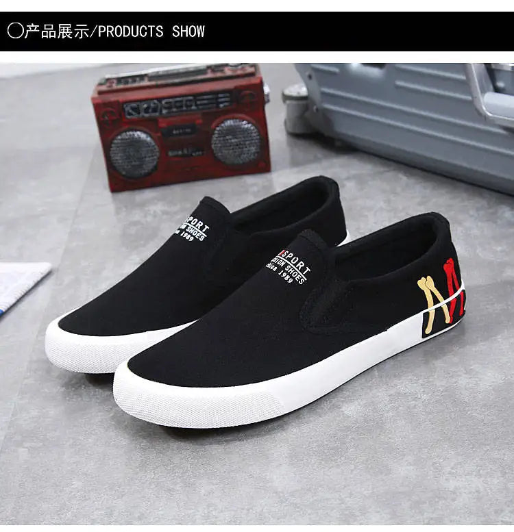 2023 New Canvas Shoes Men Summer Classic Loafers Men Casual Shoes Breathable Lazy Walking Flat Men Shoes Sneakers Plus Size 47 - Sun Studio