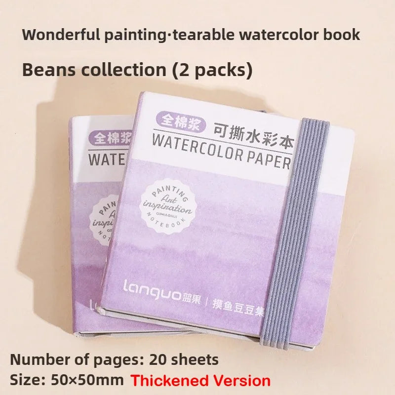 LANGUO Portable 300G Thick Cotton Watercolor Tearable Book Coated Paper Medium Rough Texture Album Sketchbooks School Stationery