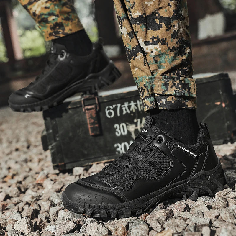 New Men Tactical Boot Desert Waterproof Hunting Work Army Boot Male Safety Ankle Lace Up Military Climbing Hiking Shoe Anti-Slip - Sun Studio