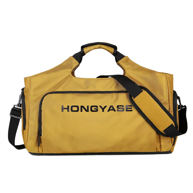 Gym Sports Bag for Men Travel Fitness Duffle Shoe Pocket Luggage Duffel Waterproof Tote Handbags Weekend Shoulder Outdoors Bag