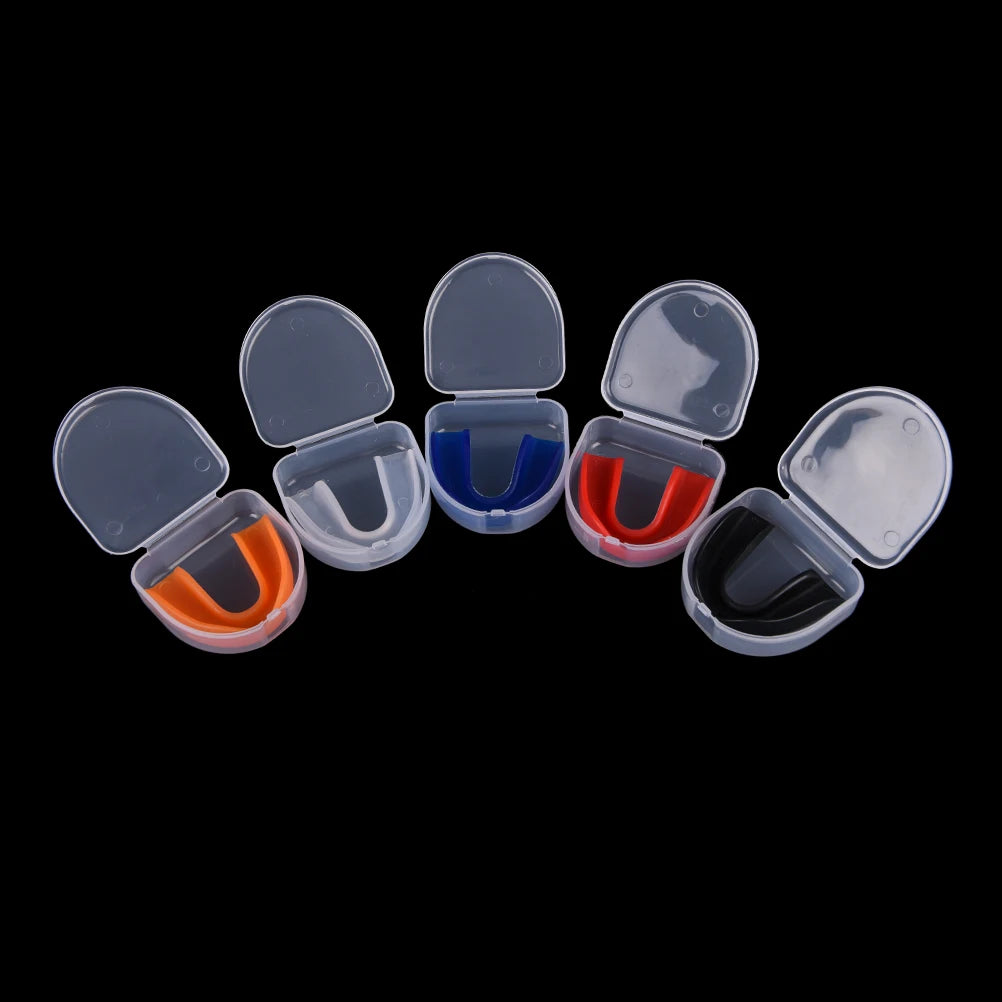 Sport Mouth Guard Teeth Protector Adults Mouthguard Tooth Brace Protection Basketball Rugby Boxing Karate With Plastic Case Box - Sun Studio