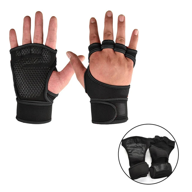 Gym Gloves for Men Women Fitness Weight Lifting Wristband Gloves Body Building Training Sports Exercise Cycling Glove Shockproof - Sun Studio