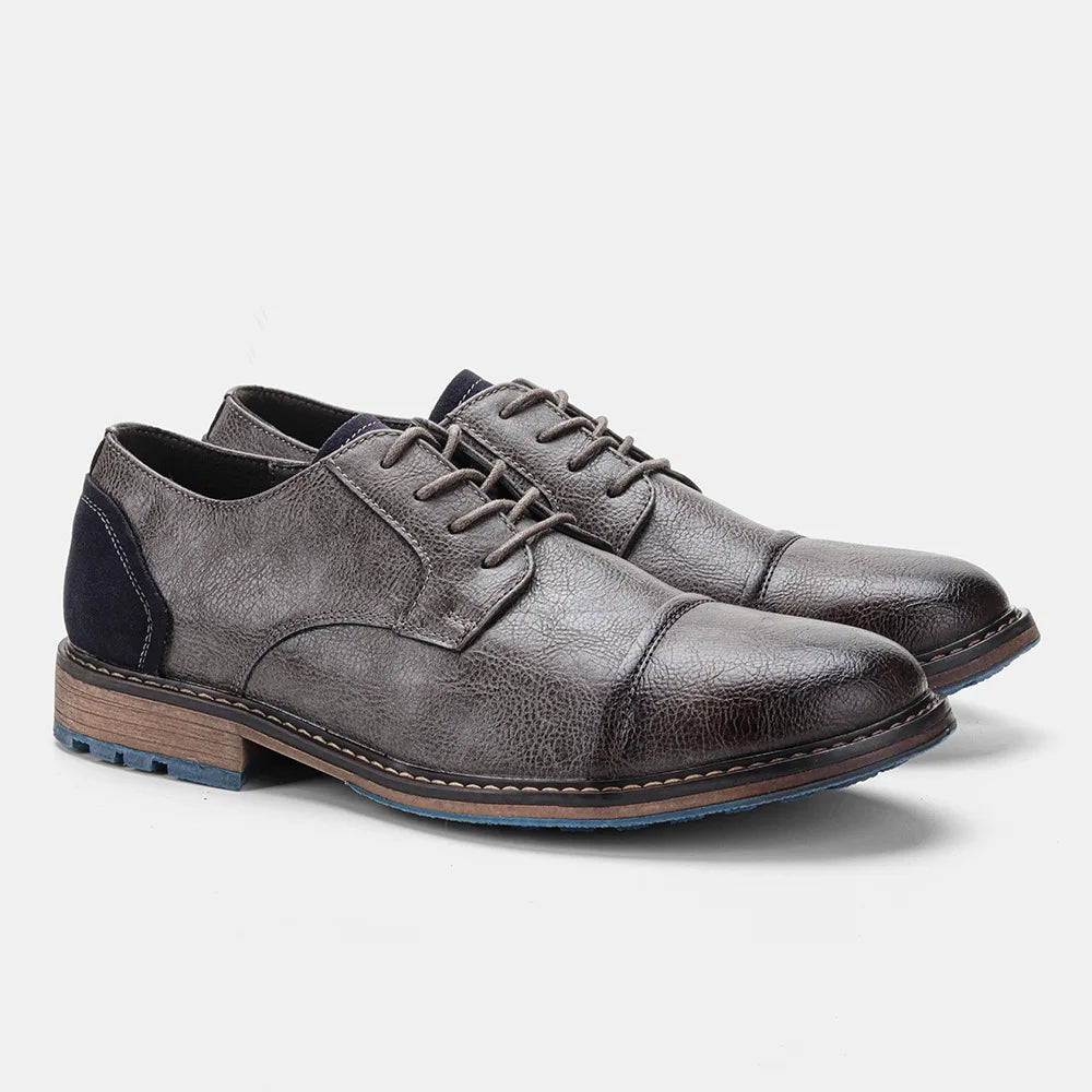 Business Men's Leather Shoes European American Casual Man Leather Shoe Retro Trend Men's Shoes Large Size Leather Shoes for Men