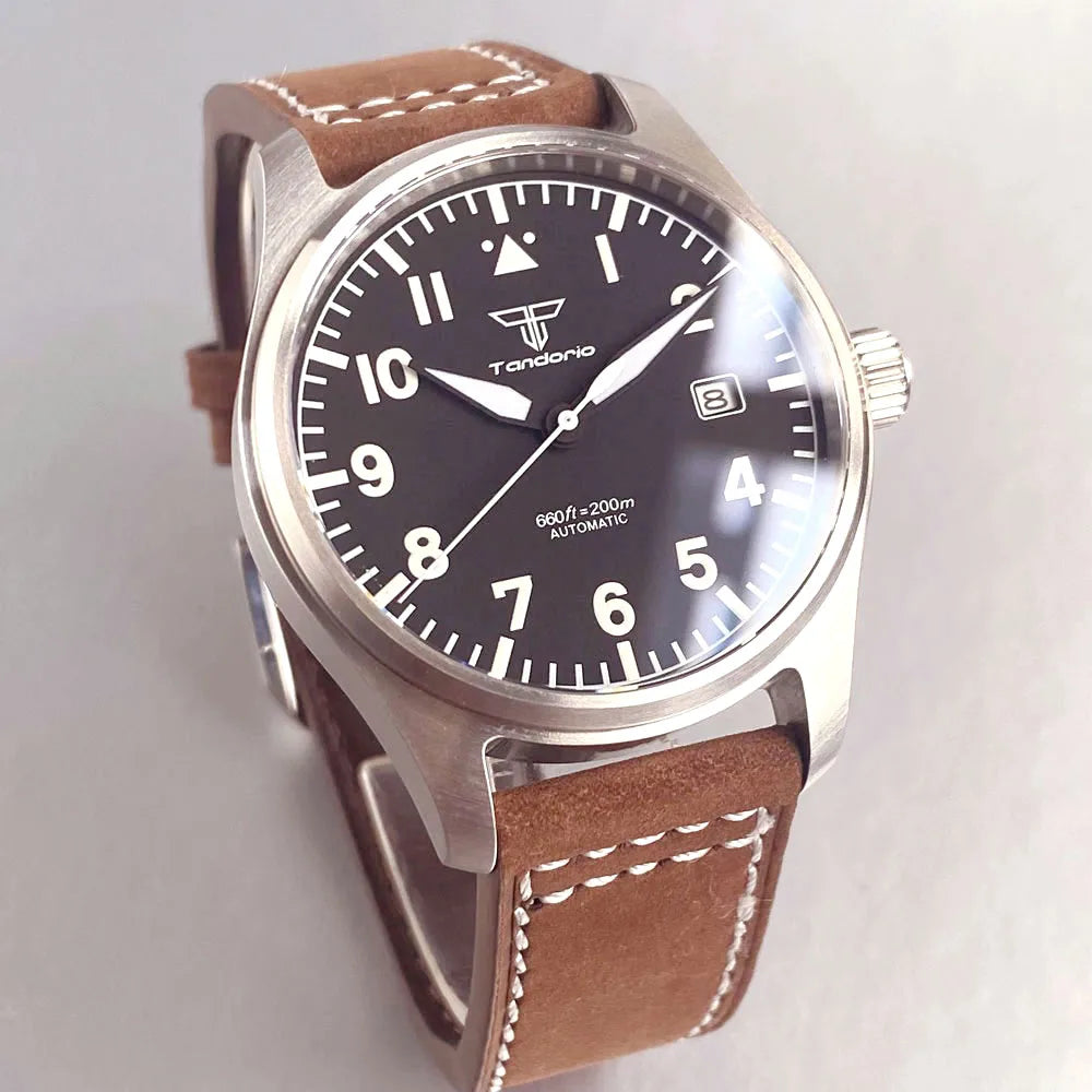 39mm Pilot Aviator Diving Watches Miyota8215 Automatic Mechanical Watch for Men 20BAR Waterproof Sapphire Crystal 316L Steel - Sun Studio