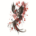 Waterproof Temporary Tattoo Sticker Phoenix Flash Tattoos For Women Men Colorful Phoenix Body Art Fake Tatoo Flower Arms Tattoo - Sun Studio