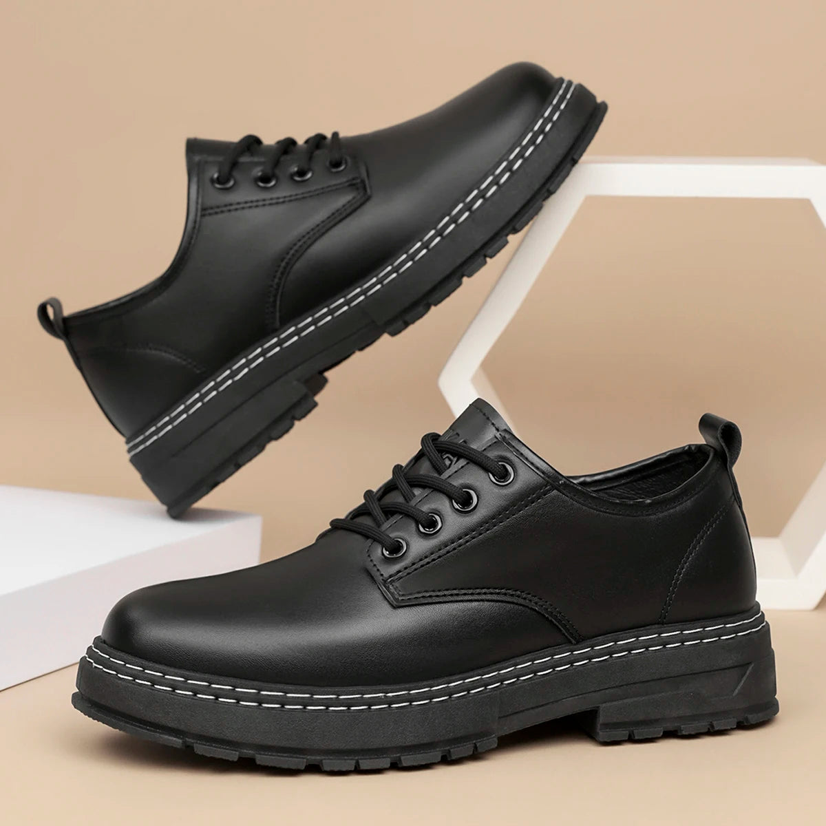 2025 New Men's Leather Shoes - Durable, Comfortable, Breathable & Stylish - Sun Studio