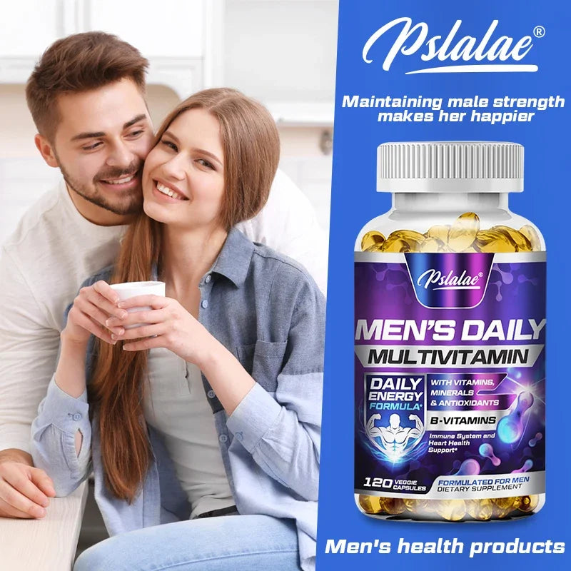 Men's Multivitamin Supplement - Supports Men's Multivitamin with Vitamins A, C, D, E & B12, Zinc, Calcium, Magnesium and More - Sun Studio