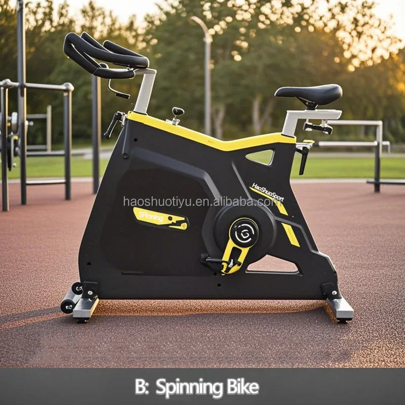 Indoor Cycling Exercise Steel Material For Spinning Bike With LCD & Magnetic Brake System Fitness Equipment Gym Use - Sun Studio