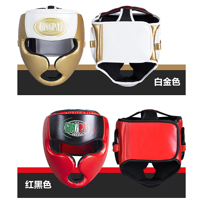 Adults Children Boxing Helmet MMA Sanda Muay Thai Taekwondo Full-Covered Shock Absorption Headgear Training Protective Equipment - Sun Studio