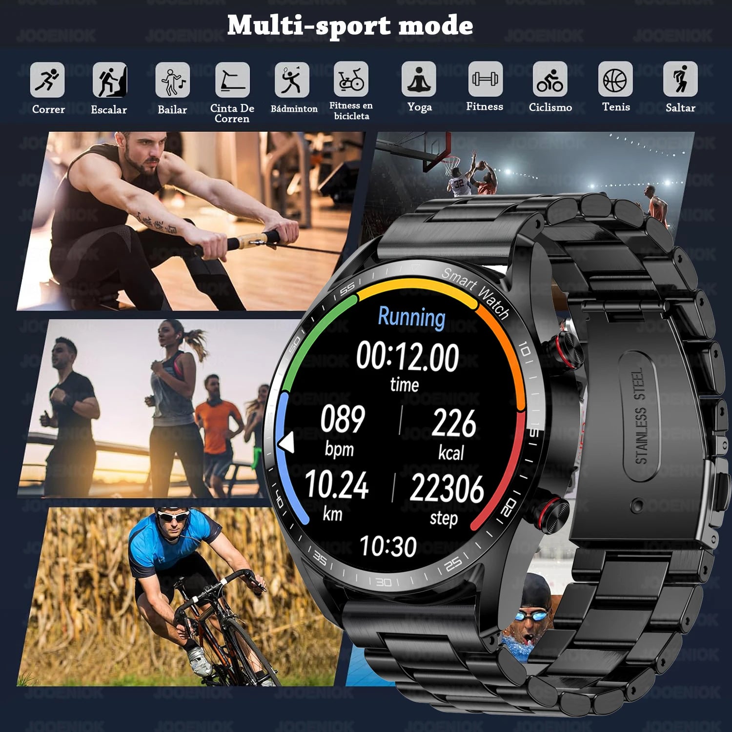 ChiBear New 1.53inch Bluetooth Call Smart Watch Men Multi-Sport Mode Heart Rate Health Monitoring Waterproof Business Smartwatch - Sun Studio