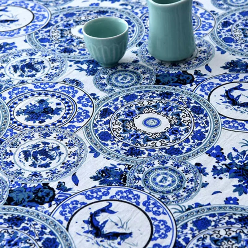 Bohemian Fabric Ethnic Vintage Retro Boho Printed Cotton Linen Home Decor Upholstery Textile