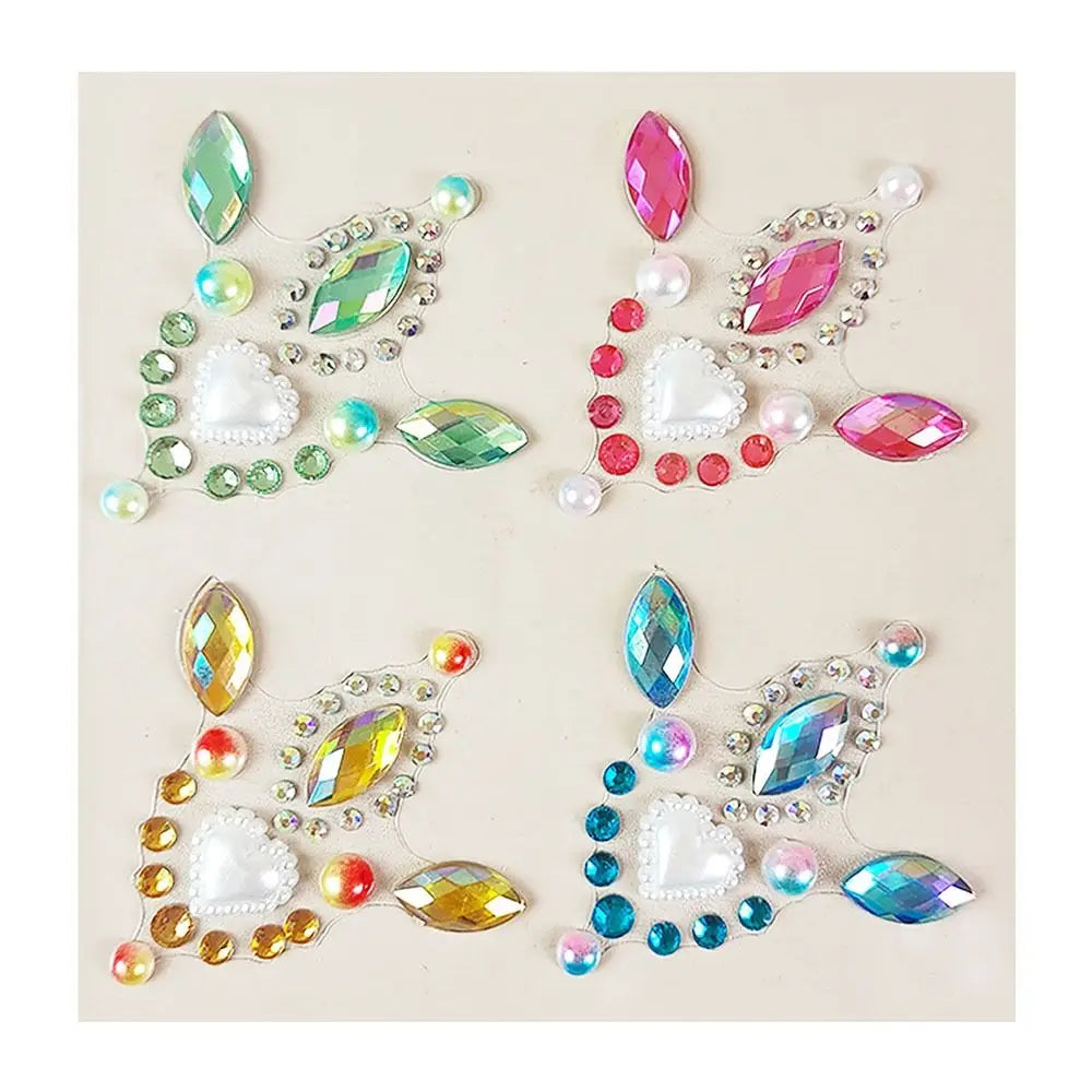 Adhesive Makeup Diamond Sticker DIY Temporary 3D Crystal Face Stickers Glitter Diamond Mask Rhinestone Tattoo Women - Sun Studio