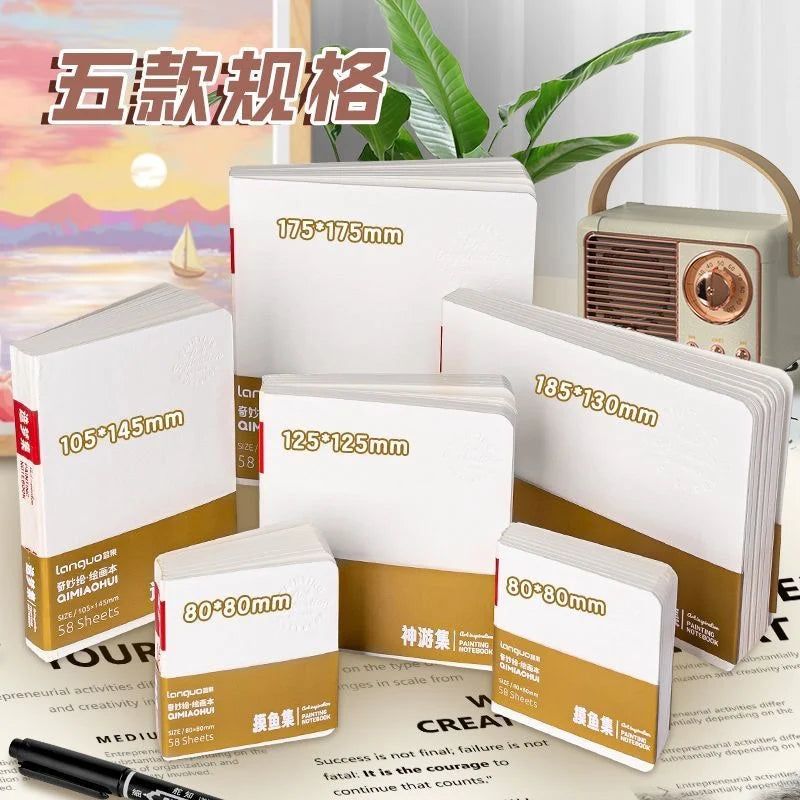 Multiple Specificacations WaterColor Sketchbook 58 Sheet Thickening 200g Drawing Notebook for Drawing Painting Book Art Supplies - Sun Studio