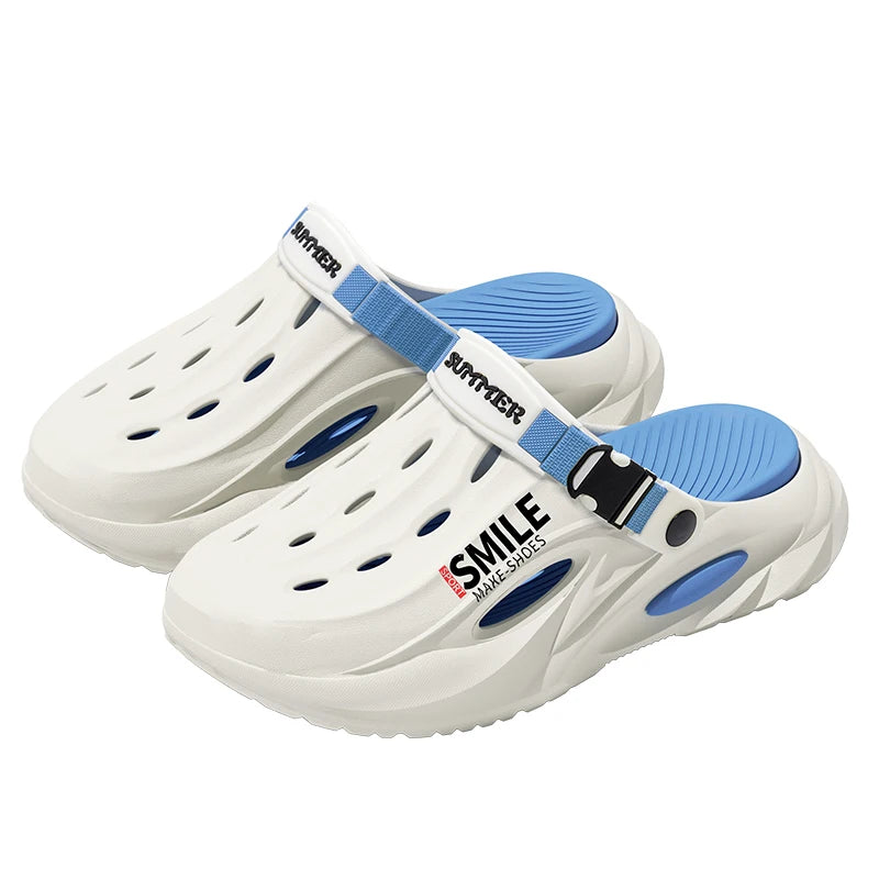 Thick Bottom Men Hole Shoes Beach Slip-On Outdoor Slippers Non-Slip Comfortable Outdoor Slippers - Sun Studio