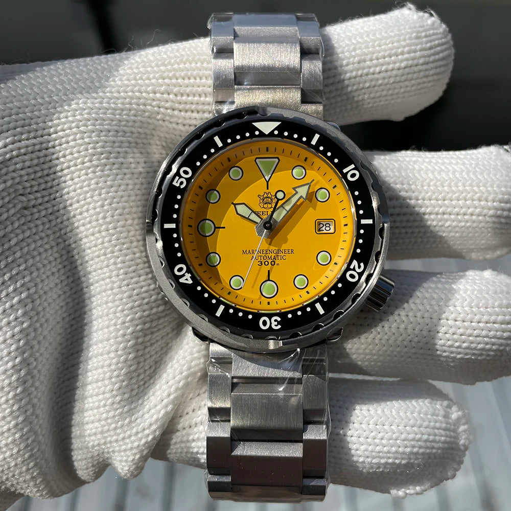 STEELDIVE SD1975 Luxury Automatic Watches Men Dive Watch 30Bar Waterproof Luminous Clock Sapphire Mirror Mechanical Wristwatch