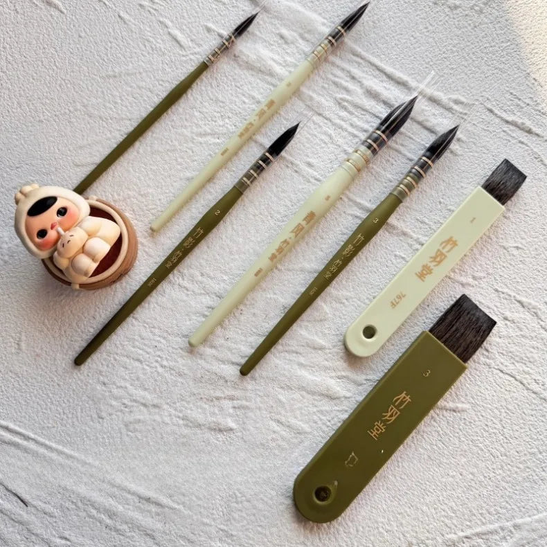 Bionic Natural Squirrel Hair Watercolor Painting Brush Hand-painted Illustration Details Painting Hook Line Art Paint Brushes - Sun Studio