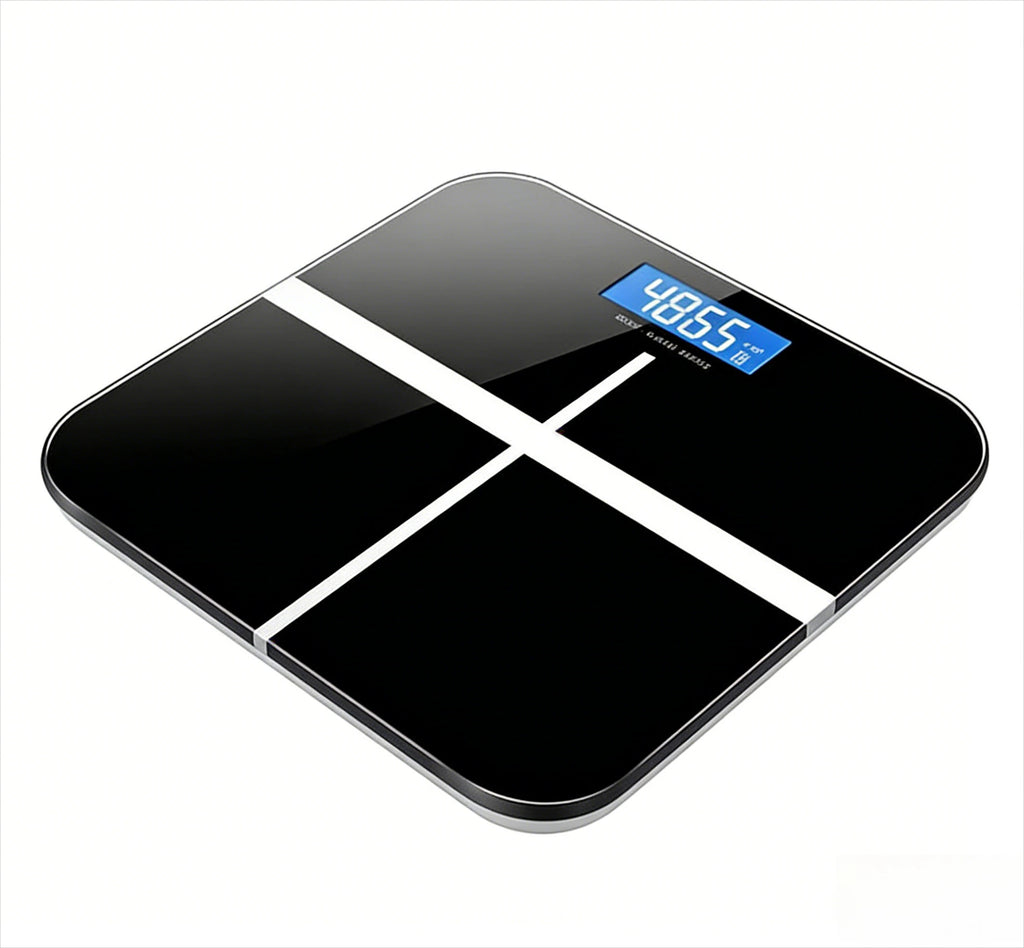 Digital Body Weight Scale – 400 lb/180kg Capacity, LCD Display, Ultra-Wide Platform, with Temp (°F) and USB Charging - Sun Studio