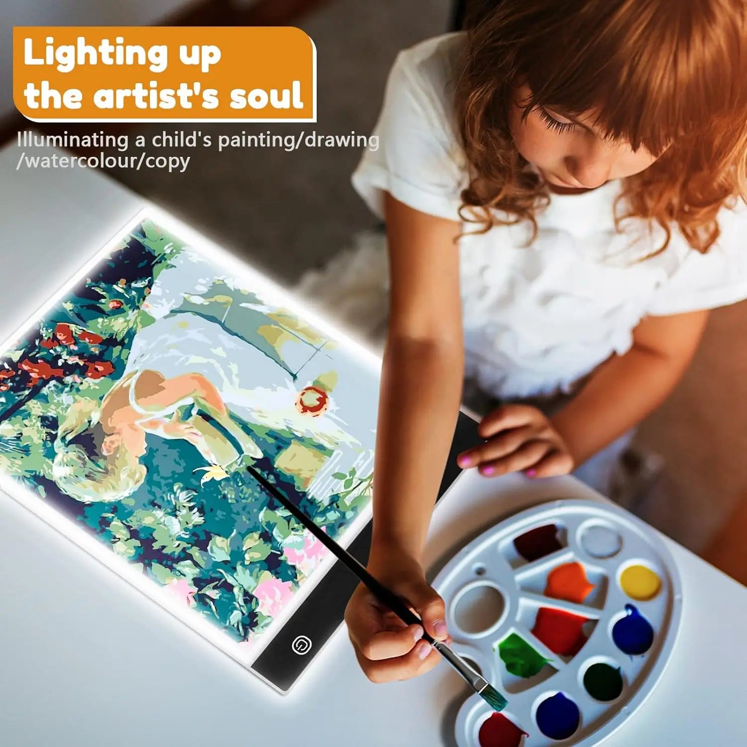 A2/A3/A4/A5 LED Light Pad for Diamond Painting Kits, USB Powered Adjustable Brightness Diamond Art Light Board with Accessorie - Sun Studio