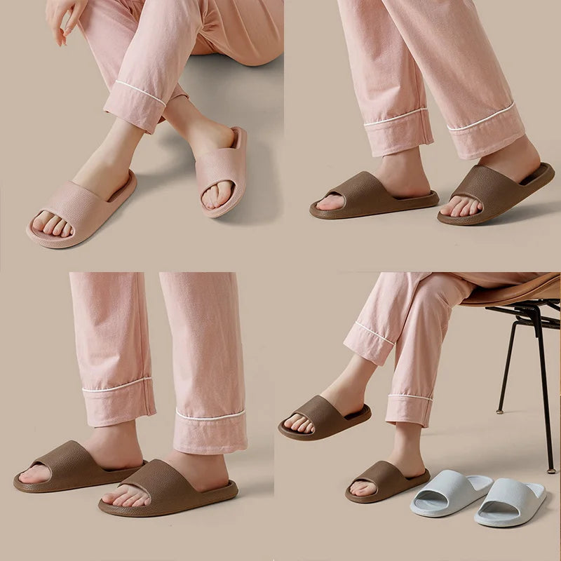 Summer NEW Slippers For Men Women Eva Soft Bottom Slippers Indoor House Slides Flat Sandals Outdoor Beach Shoes Man Flip Flops - Sun Studio