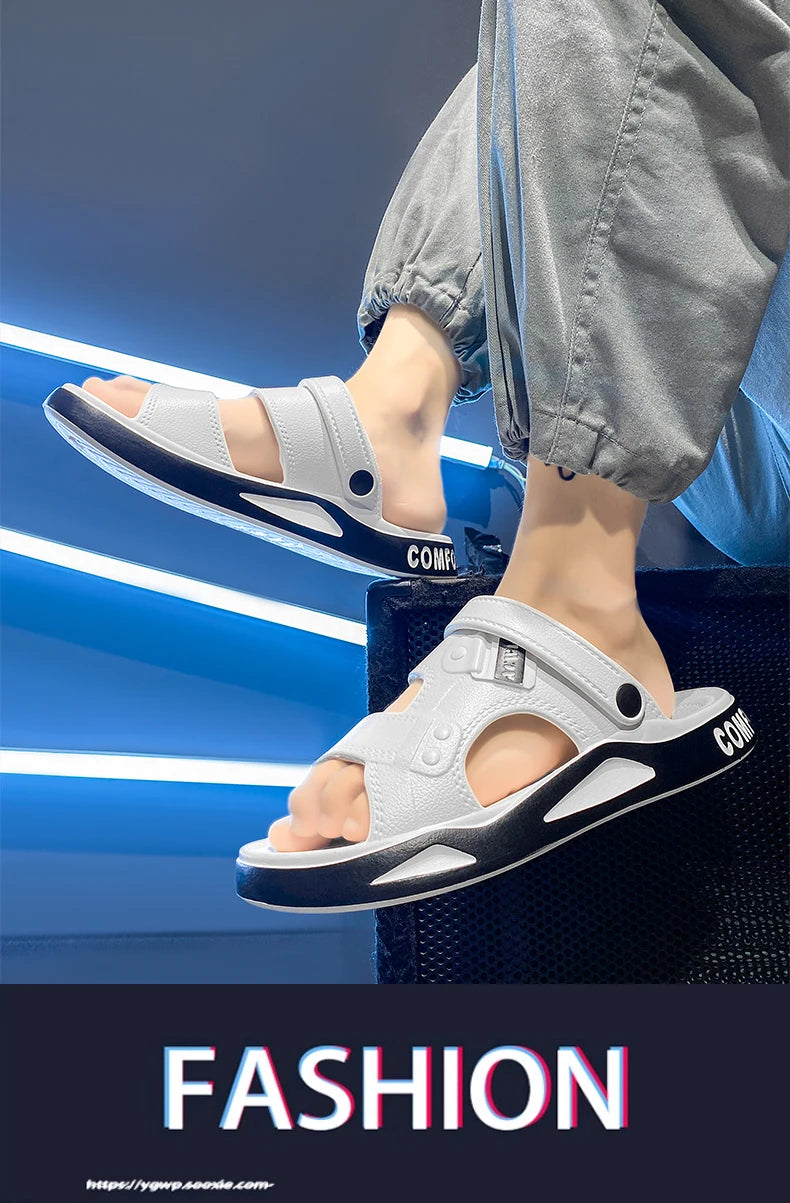 Men's Slippers Summer New Sandals EVA Light Adult Thick-soled Beach Shoes Non-slip Open-toe Sandals for Outdoor - Sun Studio
