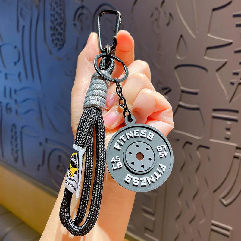 Fitness Keychain Gym Lovers Fitness Enthusiast Gift Barbell Keychain Fitness Bag backpack Charms - Sun Studio