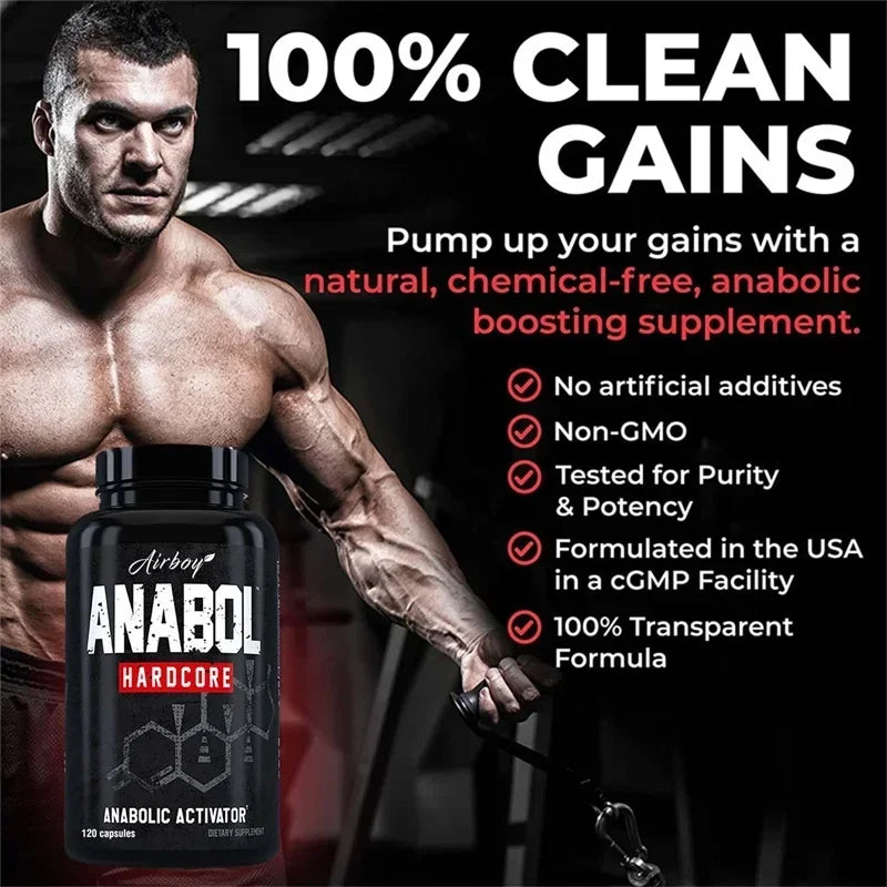 Anabol Hardcore Supplement - Anabolic Muscle Building Supplements That Promote Muscle Protein Synthesis and Increase Strength - Sun Studio