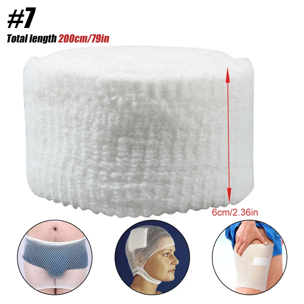 1 Roll Elastic Net Wound Dressing Net Tubular Bandage Mesh Tubing Tubular Gauze Fix Breathable Bandage Retainer for Adults Ankle - Sun Studio