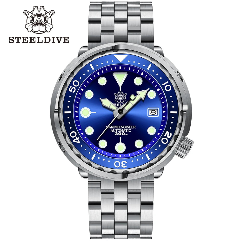 STEELDIVE SD1975 Luxury Automatic Watches Men Dive Watch 30Bar Waterproof Luminous Clock Sapphire Mirror Mechanical Wristwatch