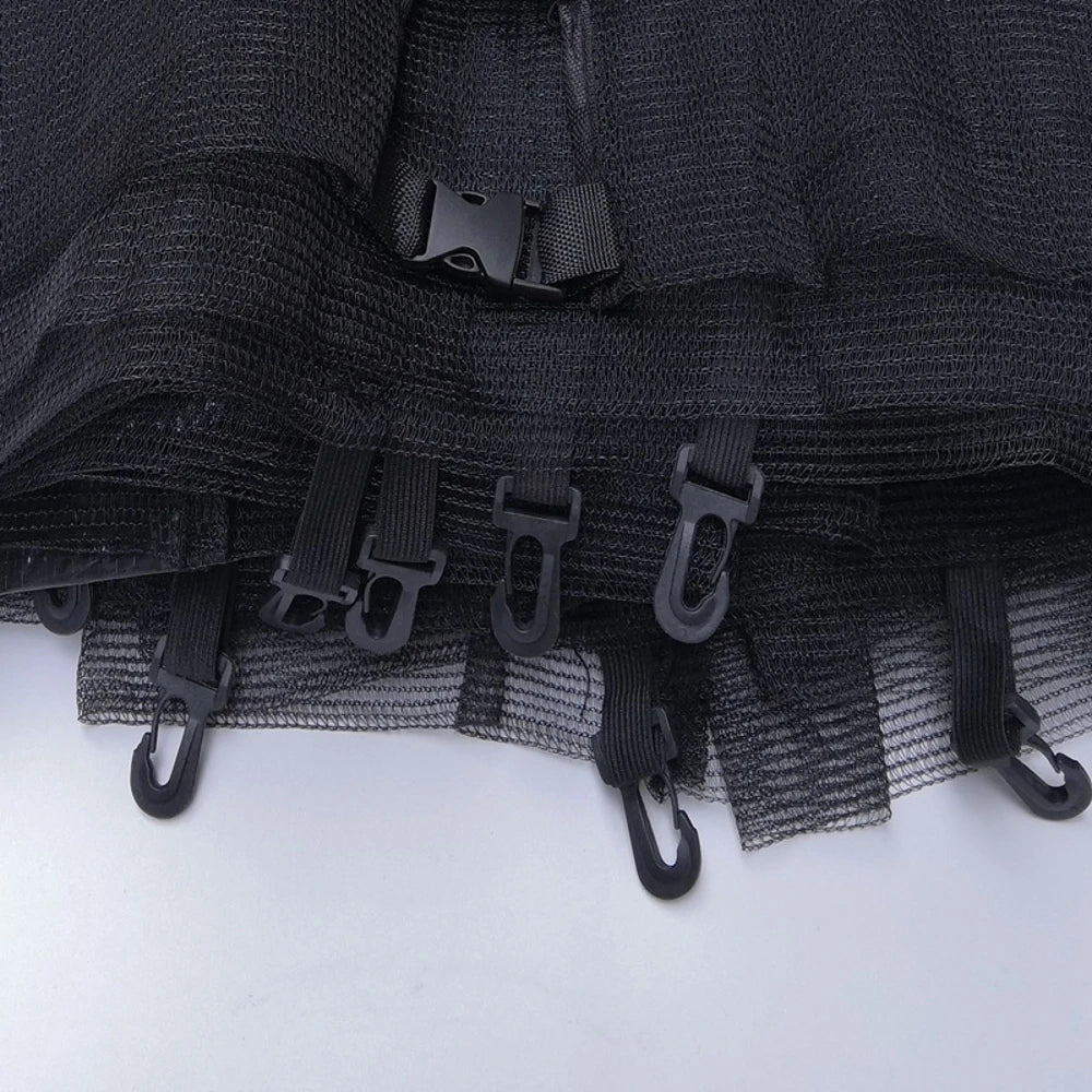 (Only Net, No Pole) Trampoline Safety Net Enclosure Netting Protection Replacement for 6/8/10/12Ft Trampoline Frames w/ Zipper - Sun Studio