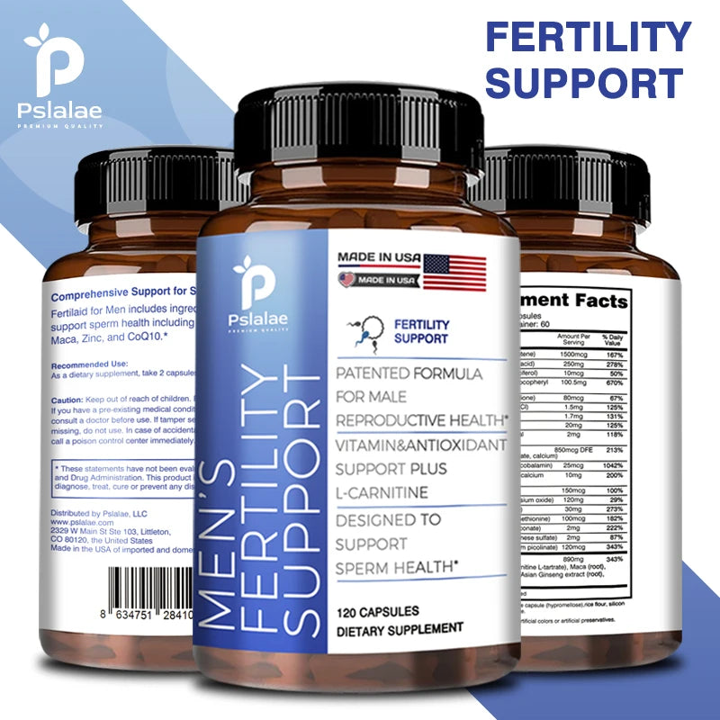 Male Fertility Supplements | Count & Motility Support | Fertility Support Includes L-Carnitine, Zinc & Folic Acid - Sun Studio