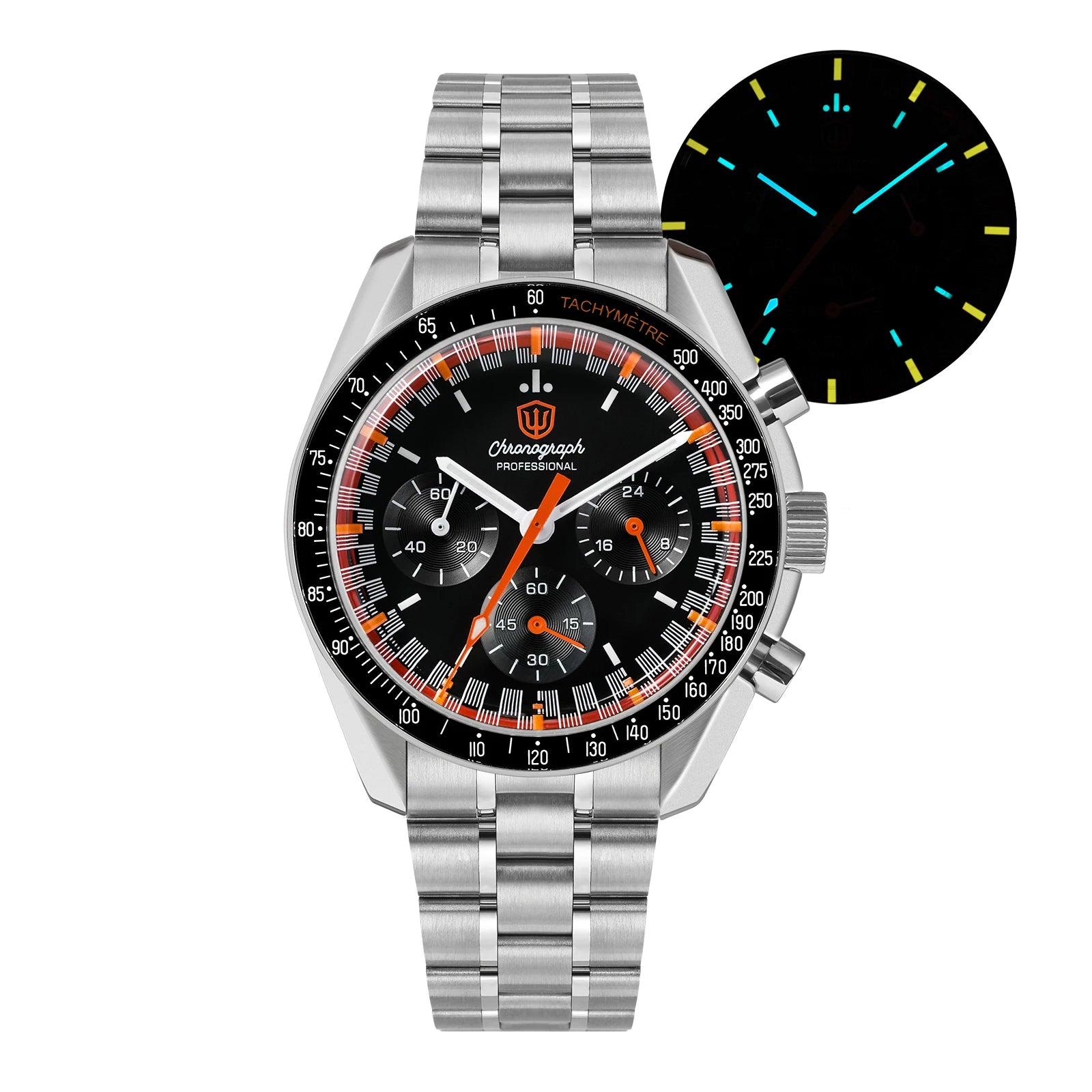 Watchdives WD1863 Sports Chronograph Watch VK63 Sweep Mechanical Quartz Watches Bubble Sapphire Mirror Waterproof 100M Men Watch - Sun Studio