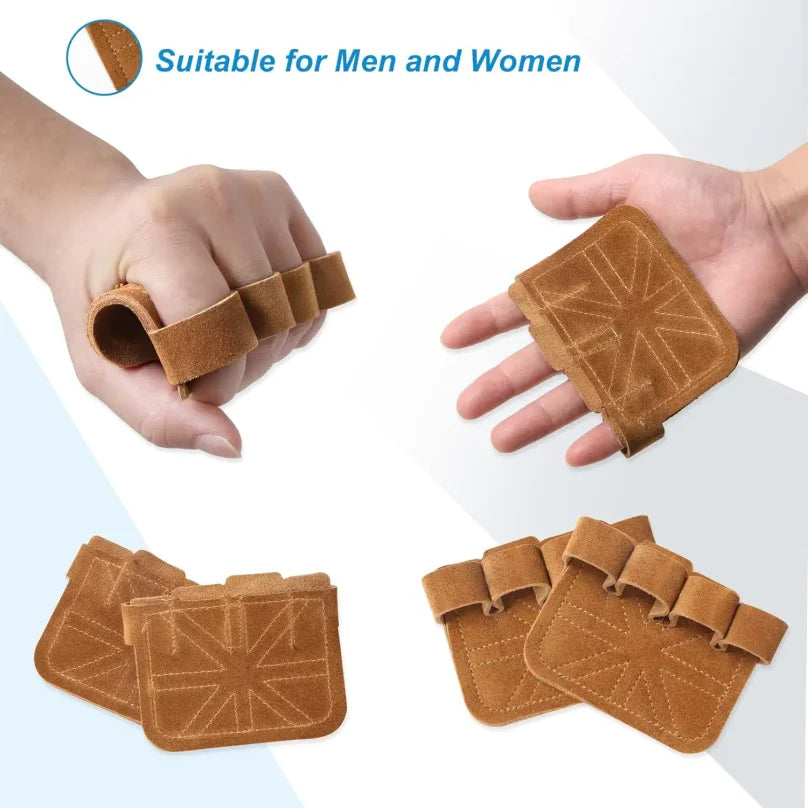 Cowhide Gym Gloves Grips Anti-Skid Weight Power Belt Lifting Pads Deadlift Belt Workout Crossfit Fitness Gloves Palm Protection - Sun Studio